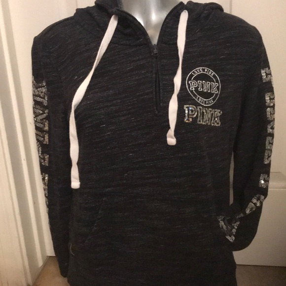 PINK Victoria's Secret Tops - Pink Victoria’s Secret 1/2 zip hoodie